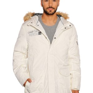 Camp David Daunenparka mit Logoprint, white